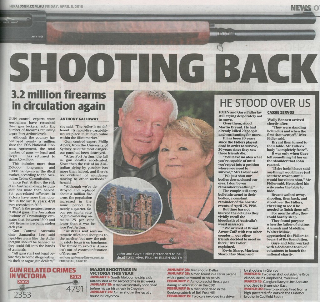 Herald Sun - gun - on firearm availabilty 8 April 2016